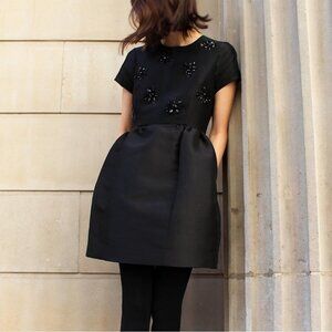 Kate Spade Dress Cocktail Mini Black Las Vegas Jewel Embellished Sz 2